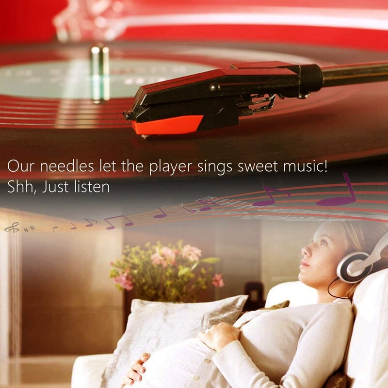 Record Player Needles Replacement, 5 Pack Turntable Replacement Needle for Vinyl Record Player LP Phonograph,Victrola