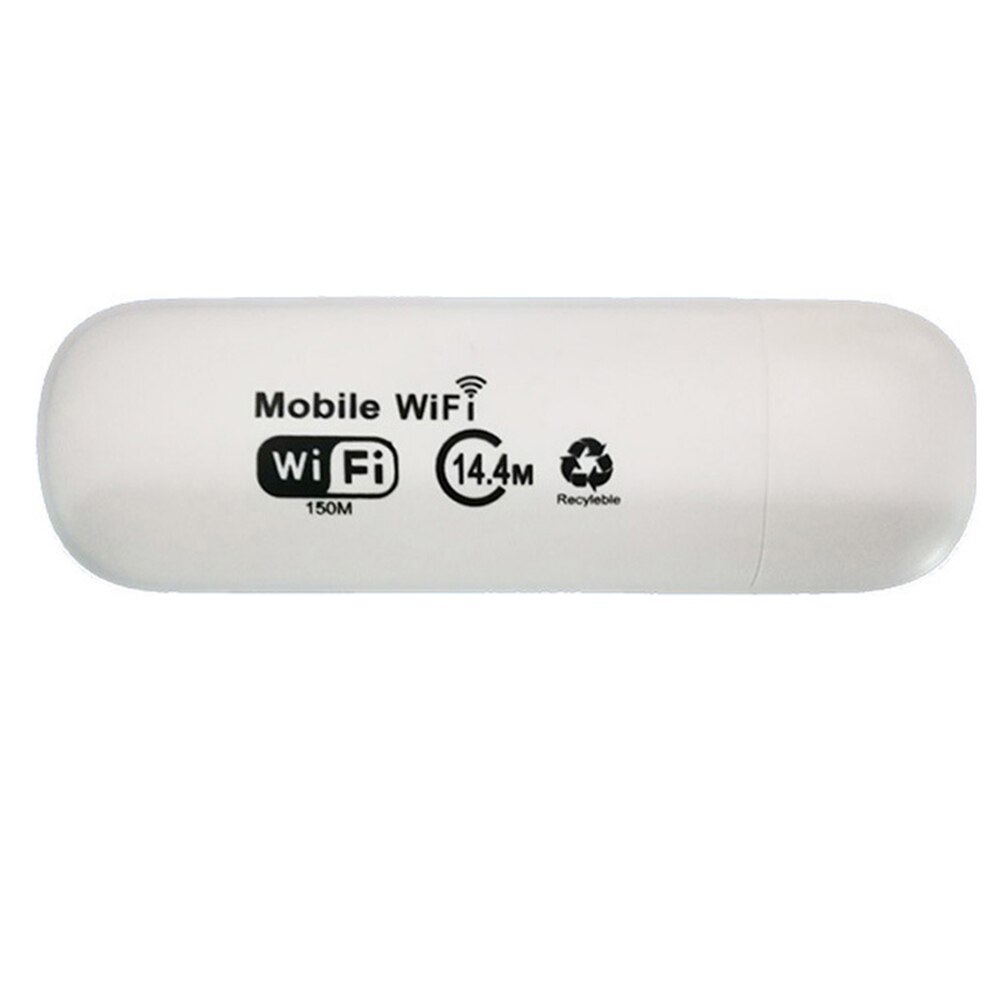 Network Hotspot Car Mobile Pocket Mini Wireless Router Desktop PC 3G WiFi Dongle Adapter USB Modem Tablet Laptop Travel Office: White
