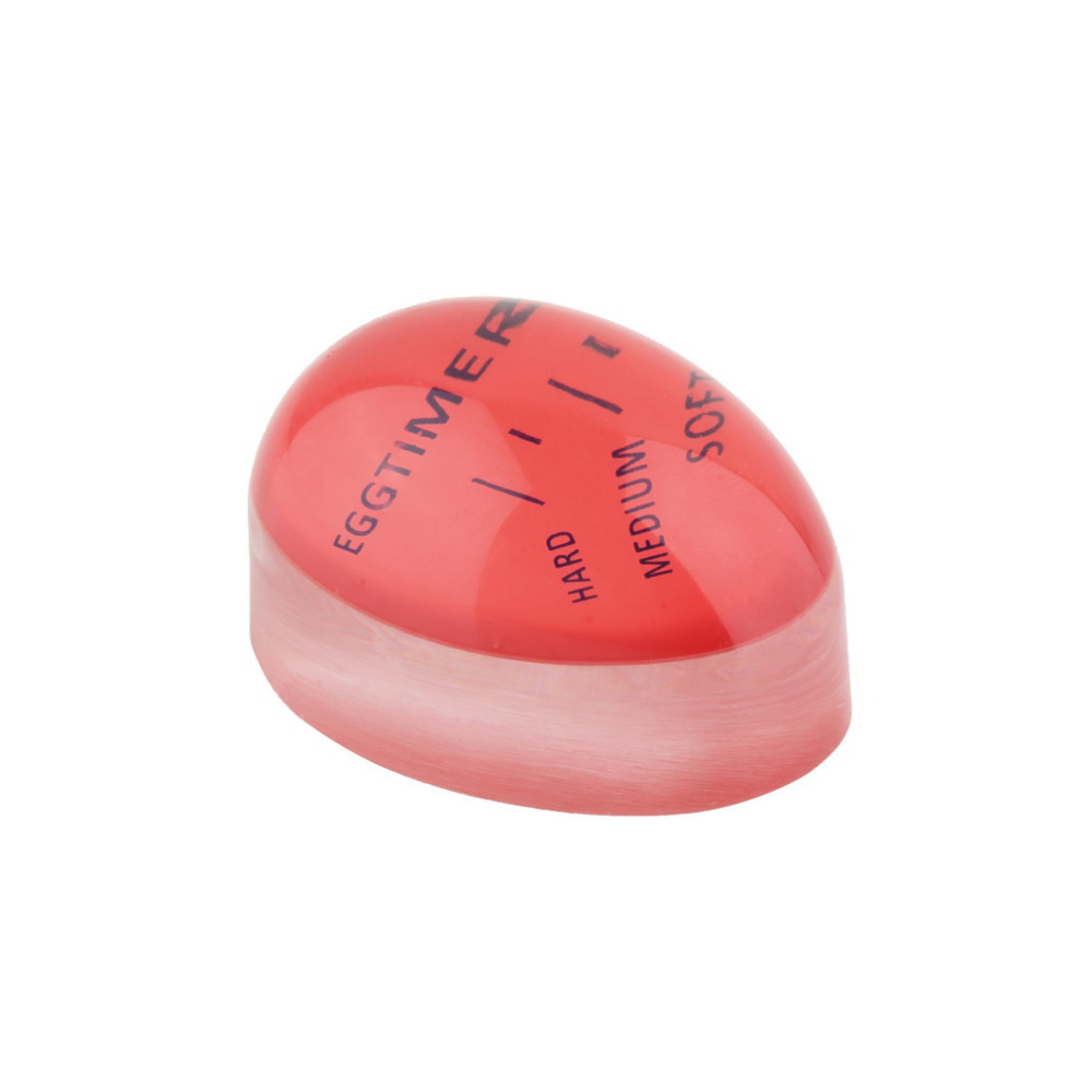 Temporizador de huevos de cocina, utensilios electrónicos que cambian de Color, suaves y duros, utensilios de cocina ecológicos de resina roja