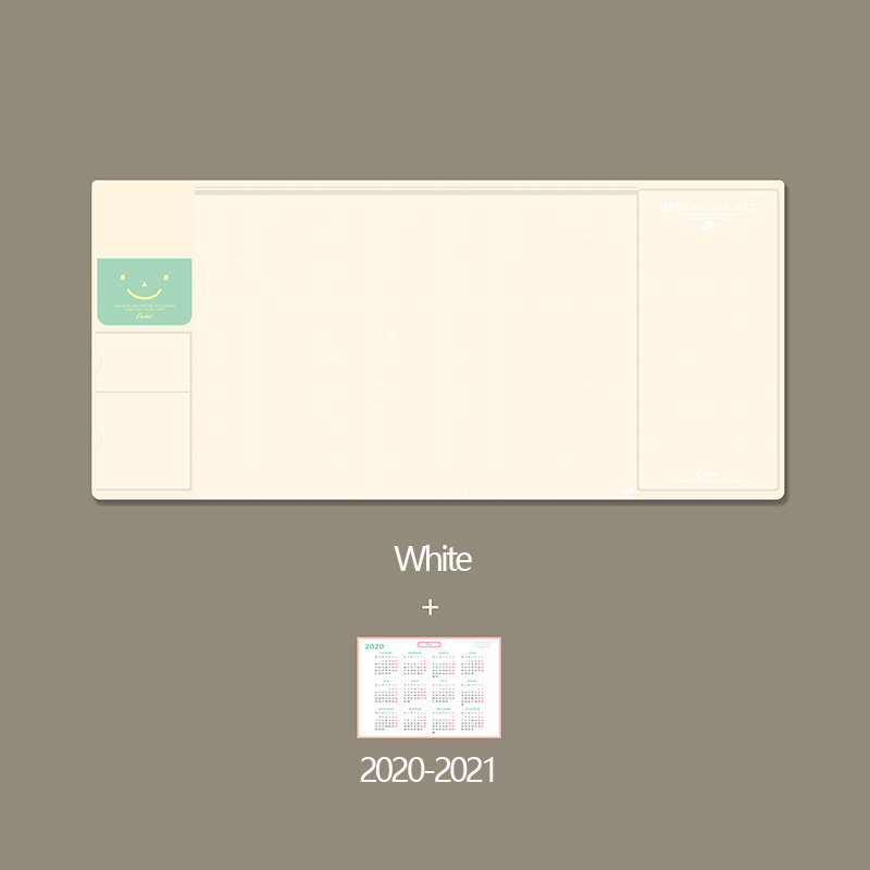 Product Multifunctional Oversized Computer Desk Pad Mouse Pad Storage Bag Student Writing Board Office Storage Desk Mat: white