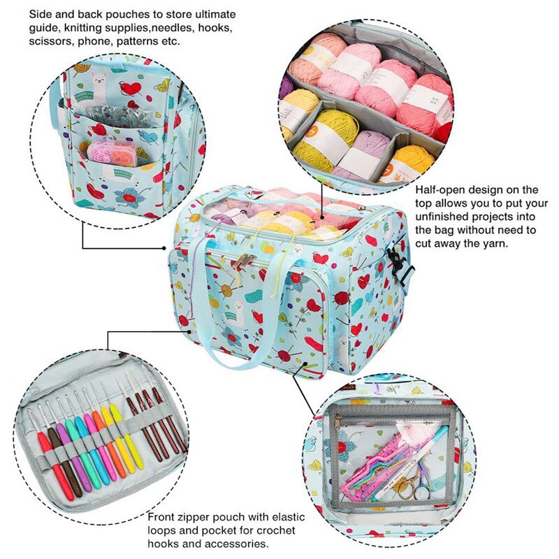 Yarn Storage Bag Crochet Yarn Storage Bag Knitting Yarn Storage Bag Crochet Needle Sewing Supplies Household