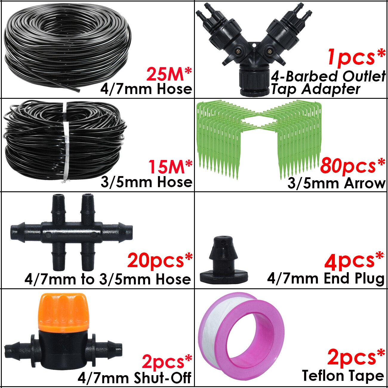 KESLA Garten Automatische Bewässerung Bewässerung Bausatz Ellenbogen Emitter Tropfen-System 4/7MM zu 3/5MM Schlauch für Bonsai Topf Blume Gewächshaus: Freier Raum