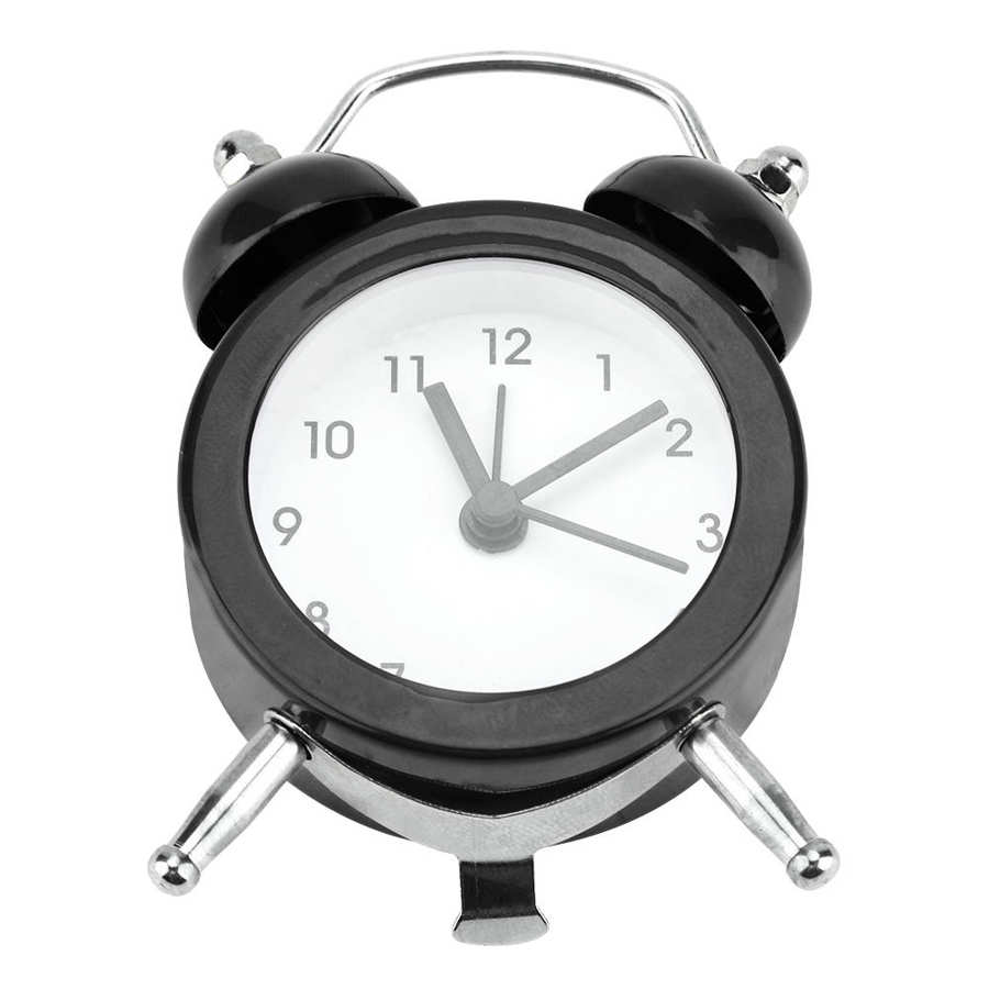 Metal Alarm Clock 3Inch Portable Mini Metal Digital Alarm Clock with Battery Exquisite for Student Home