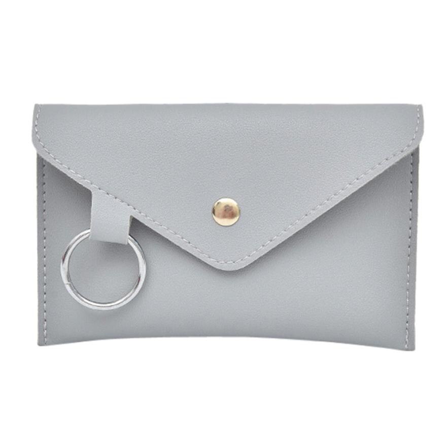 female bags pu leather soft face women bag Women Pure Color Ring Hasp Messenger Shoulder Bag Chest Bag #C: Gray