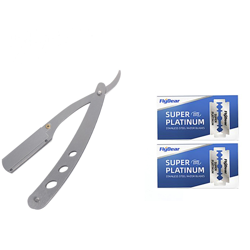 Männer Professionelle Barber Razor Manuelle Rasierer Gerade Kante Edelstahl Rasierer Klapp Rasieren Rasur Mit Klinge: Orange