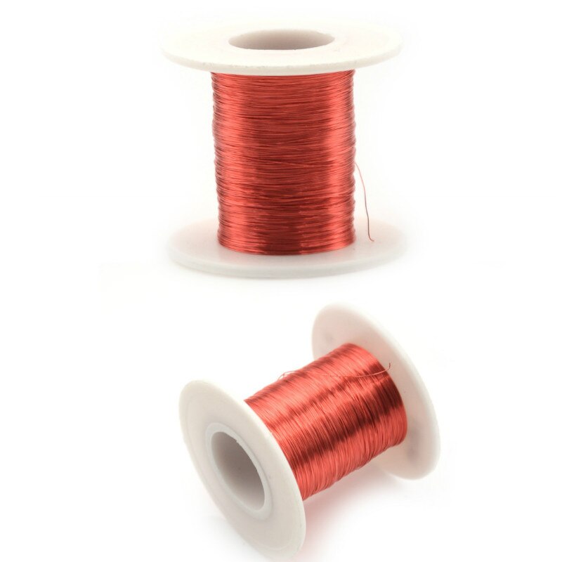 11M*0.1mm Magnet Wire 100m*0.2mm QA Enameled Copper Wire Red Magnetic Wire For Inductance Coil Relay Electric Meter Coil Winding