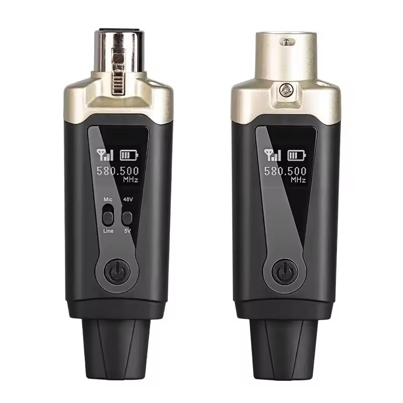 Wireless Microphone System XLR Mic Converter Adapter UHF Automatic Transmitter Setup For Condenser Dynamic Mic: Default Title