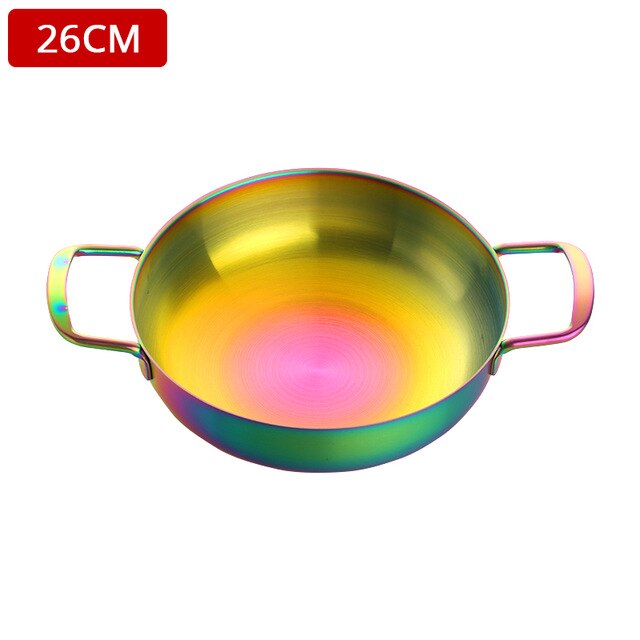 KONCO-Olla de fideos instantáneos de estilo coreano, olla de inducción de Gas de 21/26cm, utensilios de cocina, sartén, olla para Fideos: 26cm2