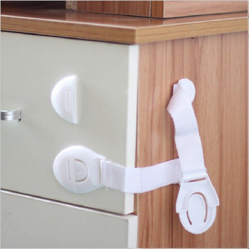 10Pcs/Lot Baby Child Safety Lock Protection Locking Doors for Children&#39;s Plastic Protection Toddler Kids Safety Cabinet Locks