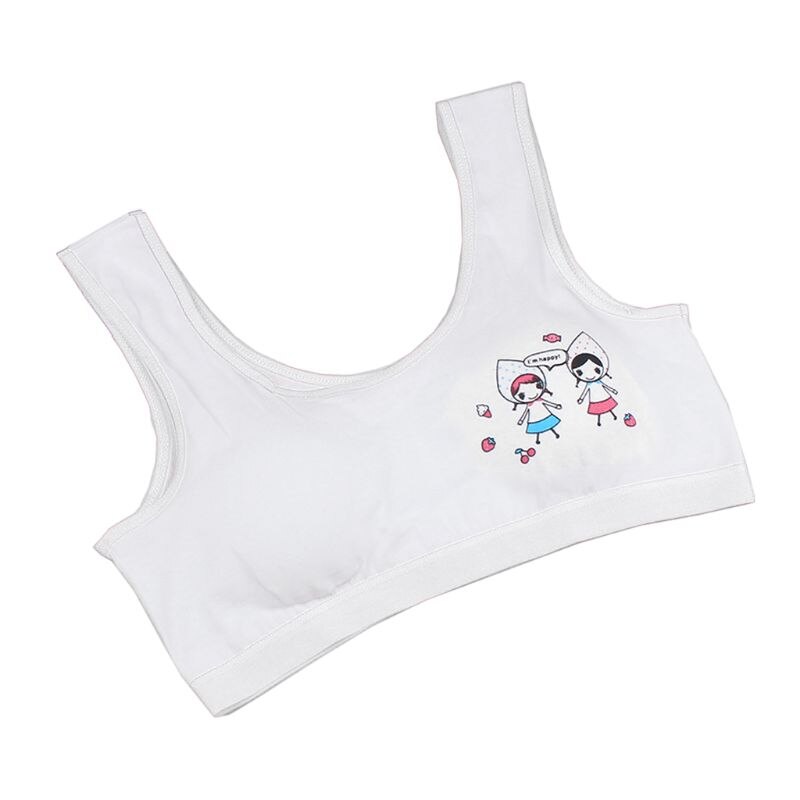 1PC Girl Training Linen Soft Brassiere Sport Girl Bras For Teen Girls Children Topic: White