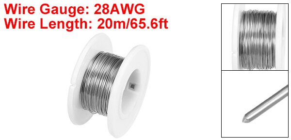 uxcell Heating Resistor Wire Nichrome Resistance Wires for Heating Elements 0.1-0.3mm dia: 0.3mmx65.6ft DxL