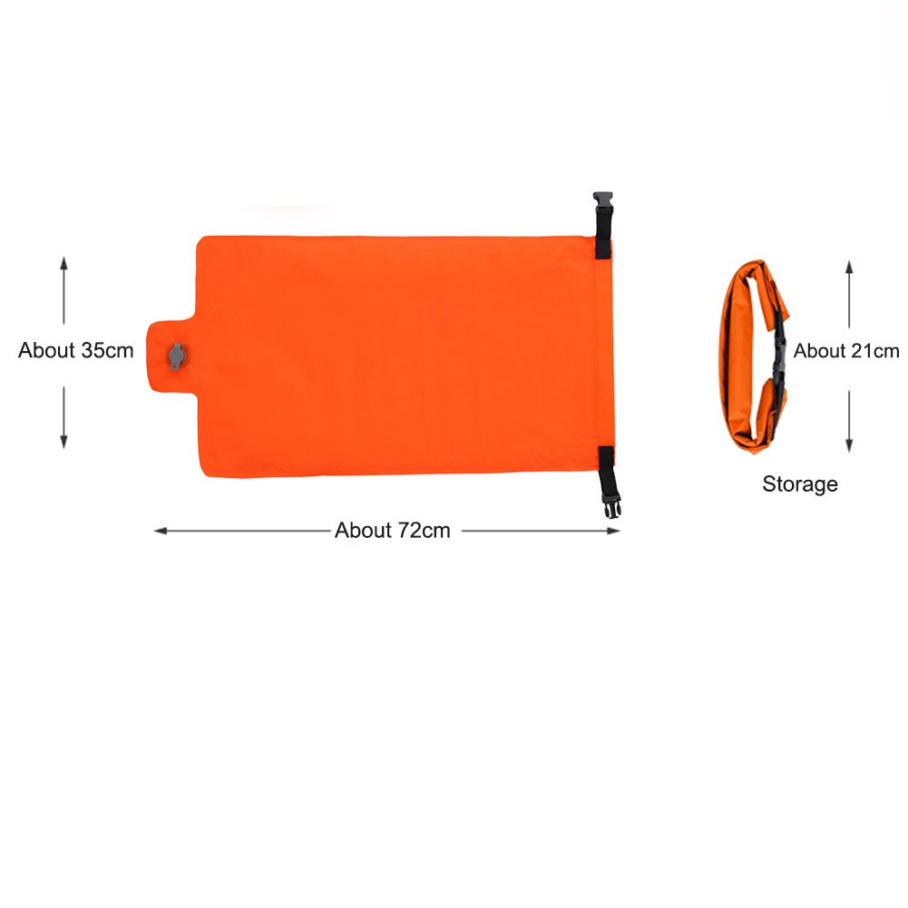 Portable Camping Hiking Air Bag Mattress Nylon TPU Inflatable Bag Lightweight Air Pouch Camping Inflatable Bag Ultralight: Orange