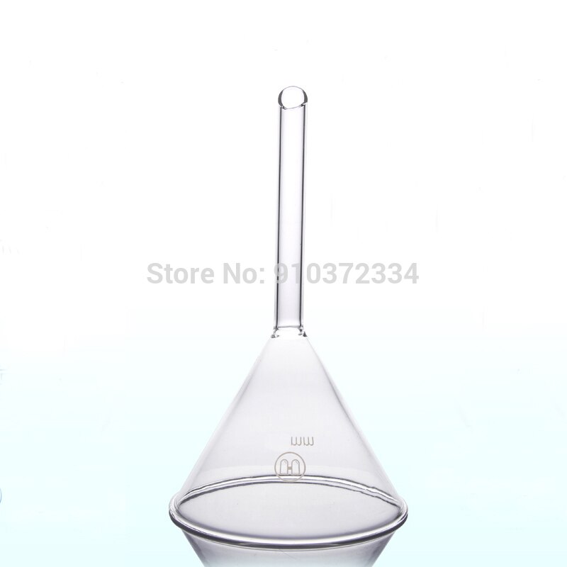 High borosilicate glass triangle funnel diameter 40mm to 150mm laboratory filtration tools