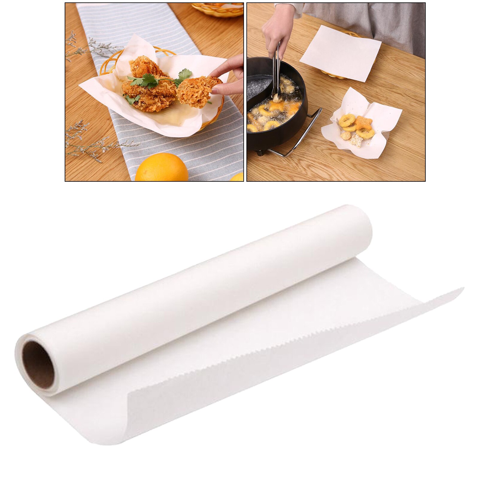Papier de cuisson réutilisable, 30cm x 20m, parchemin de cuisson antiadhésif pour four à friteuse à Air