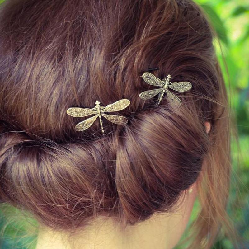 1pcs Popular Dragonfly Hairpins Bridal Headdress Wedding Accessories Dragonfly Hair Clip Hair