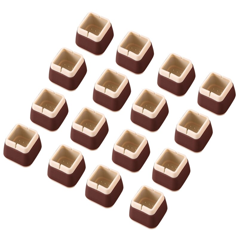 16 stuks siliconen tafel stoel voetbeschermer vloerbeschermer meubelpoot onderkant anti-kras antislip beschermdoppen voetbeschermer: Vgl . -2