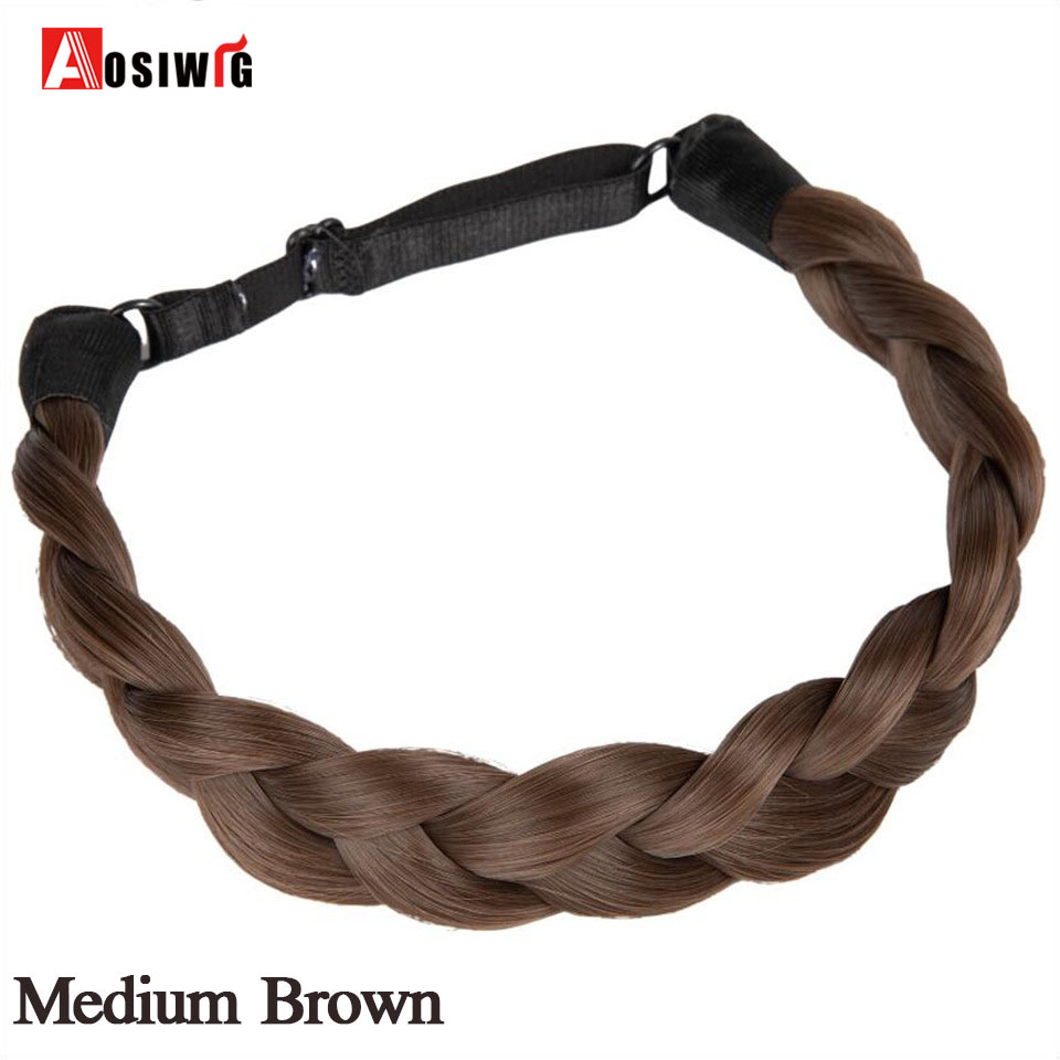 Accesorios para el cabello de para mujeres y niñas, peluca sintética, bandas para el cabello, diadema Vintage, trenzas, diademas, accesorios para peluca de cabello: T1B/púrpura