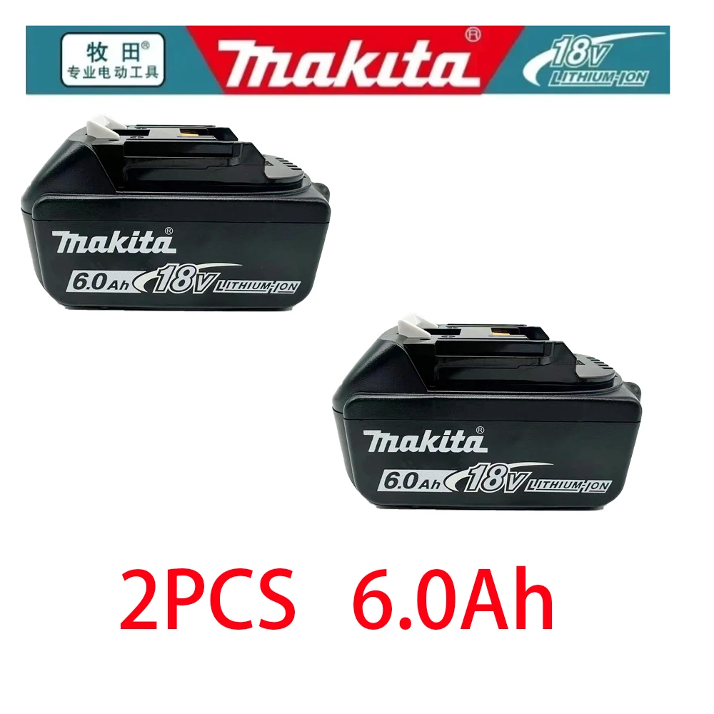 🌳 🌳 🌳 100% Original Makita 6Ah Makita Akku 18V BL1830B BL1850B BL1850 BL1840 BL1860 BL1815 Ersatz-Lithium-Akku: Grau