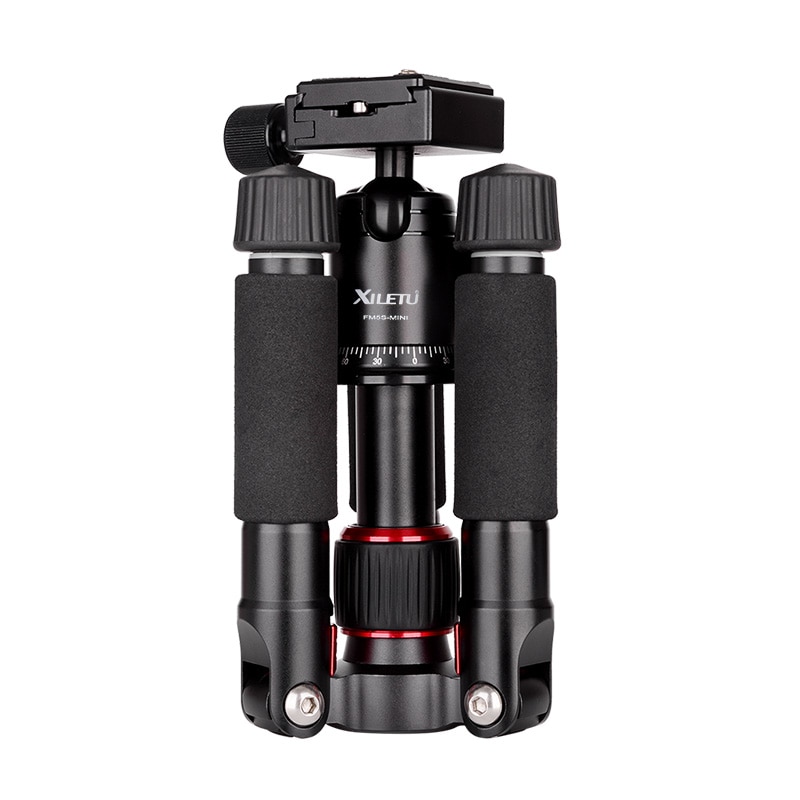 XILETU FM5S-MINI Lightweight Alluminum Tripod Tabletop Mini Travel Stand Tripod with 360 Degree Ball Head For Digital Camera