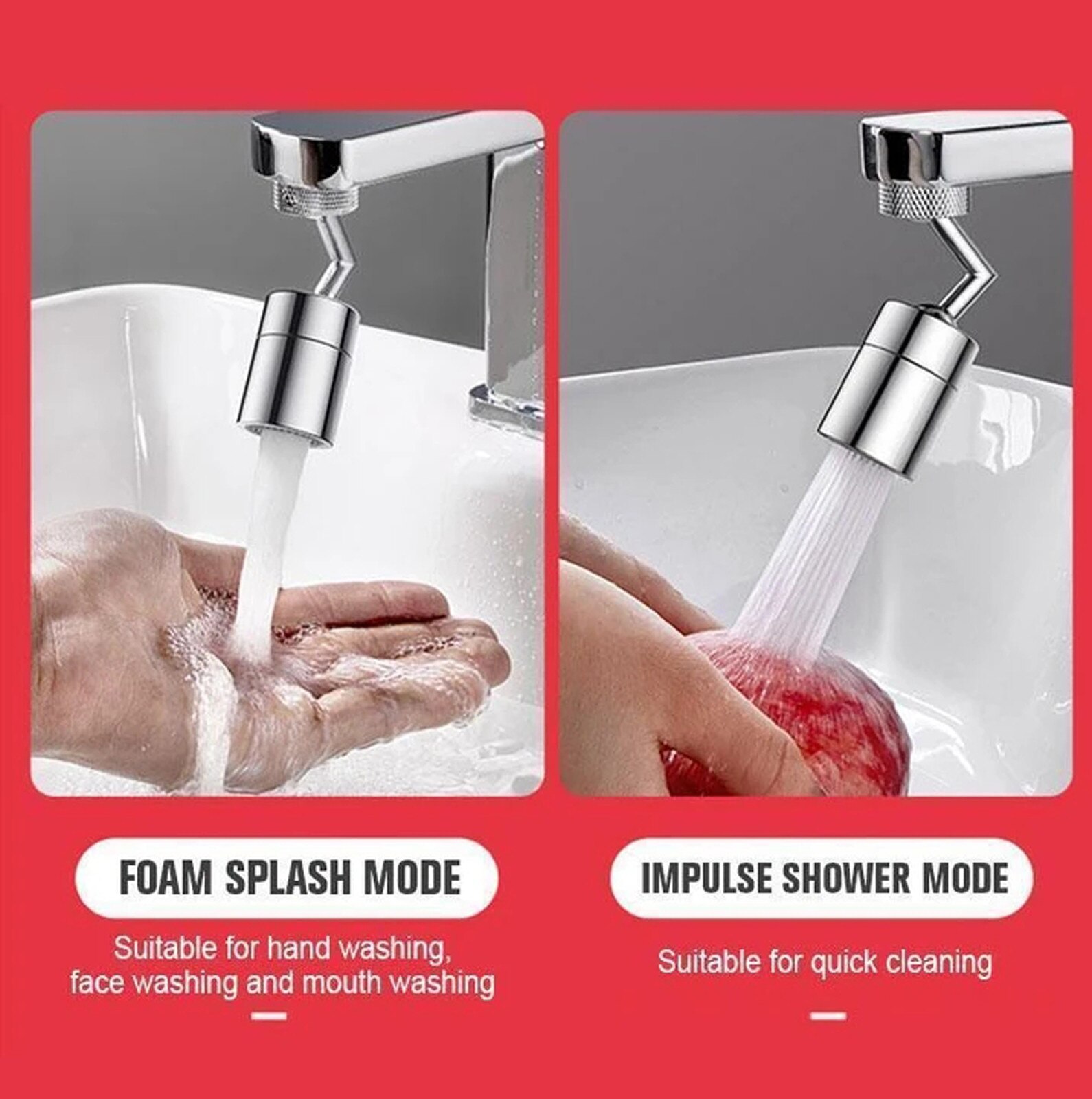 1PC Universal Splash Filter Faucet 720° Rotate Water Outlet Faucet Extender Bubbler Sprayer Kitchen Bathroom Sink Accessories