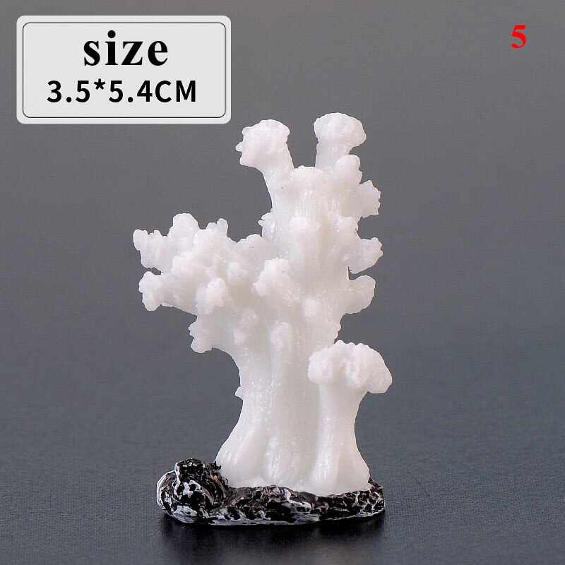 Colorful Resin Aquarium Artificial Coral Reef Decoration Fish Tank Coral Stone Landscape Ornament Aquarium Accessories 10 Styles: 5