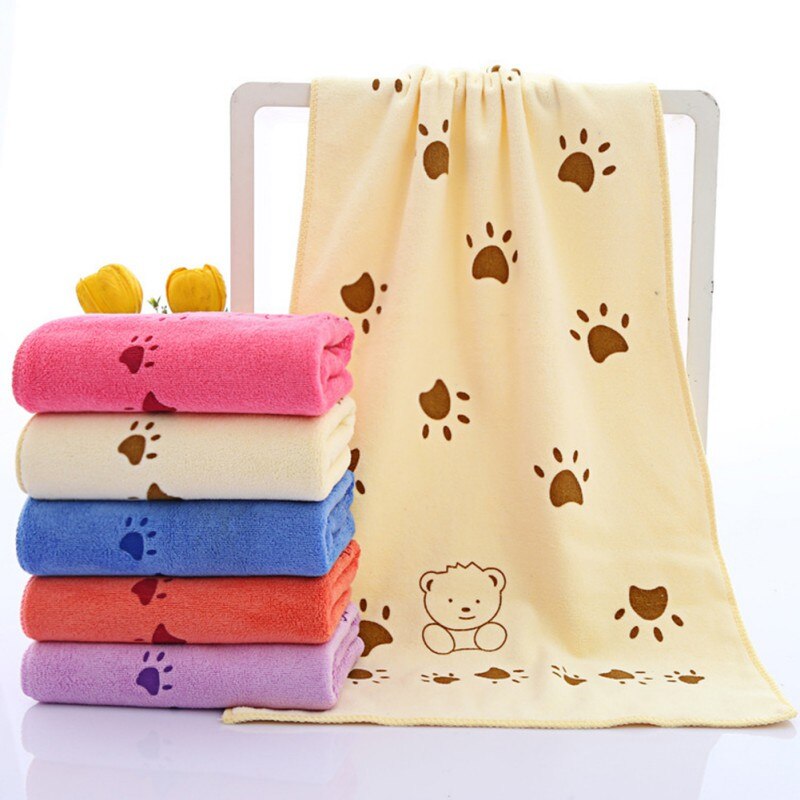 25*50 Cm Cartoon Baby Kids Bathing Beach Geboren Feeding Veeg Doek Washandje Badhanddoek Zacht Koraal Fleece kid Kind Handdoek R