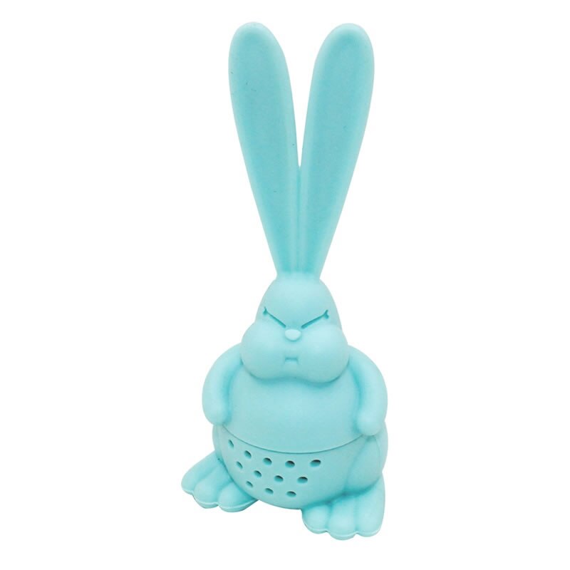 Obr siliconen boze konijn thee-infuser theepot theefilter losse theebladeren zeefbal zetfilter accessoires: Hemelsblauw