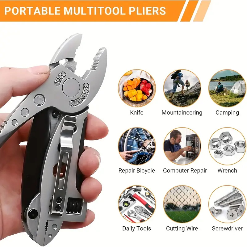 Multitool Survival Mes Multitoolset Doel Verstelbare moersleutel Mes Draadsnijder Tang Survival Nooduitrusting Gereedschap Se