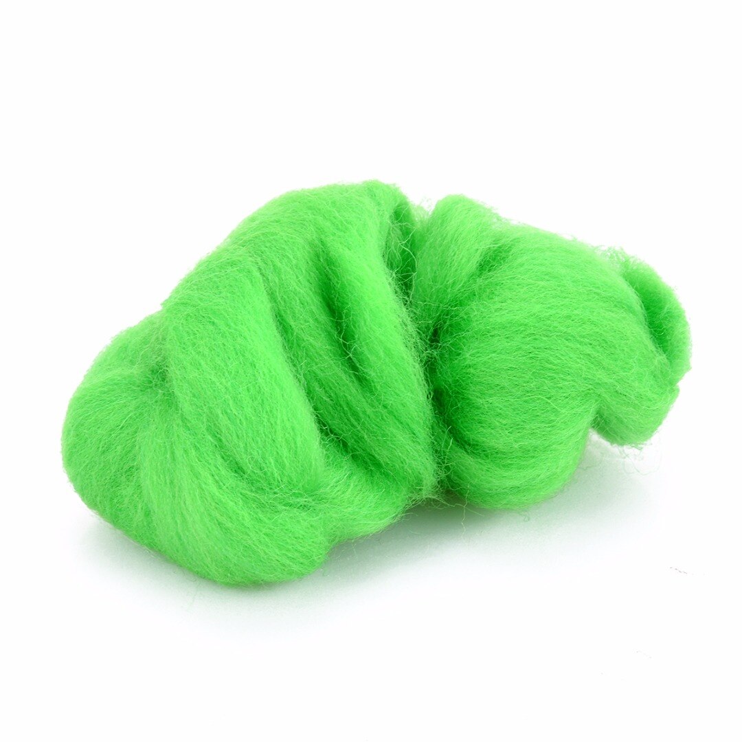 60G Diy Merino Woodland Groen Tinten Geverfd Wol Tops Roving Voor Naaldvilten 3 10 20 36 43 71