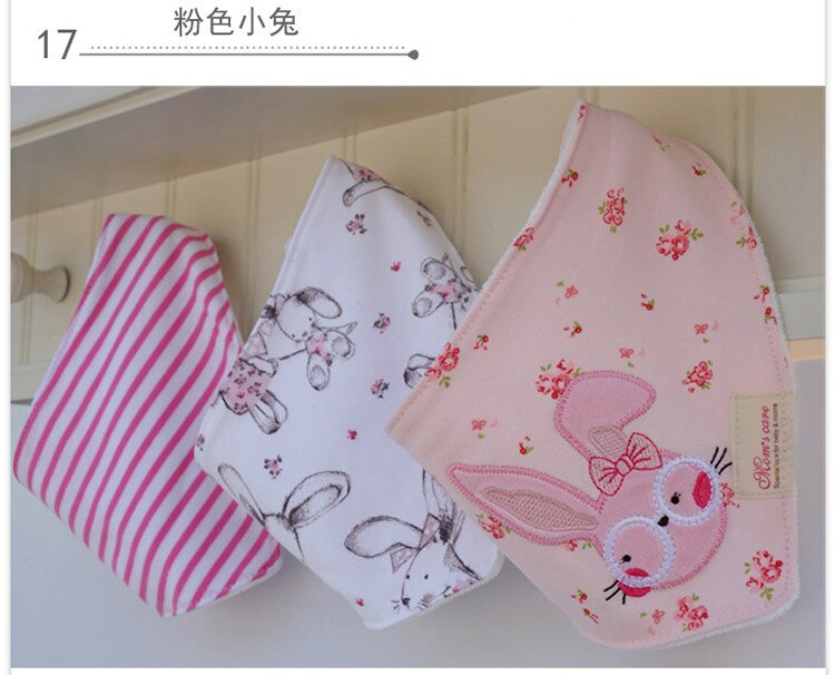Baby slabbetjes 3pc/ lot 100%  katoenen bandana slabbetjes babykleding meisjes handdoek bandana's babykleding  b6 d 985r: 17