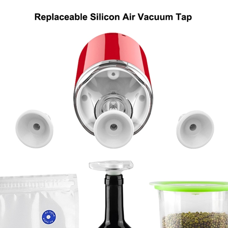 Handheld Food Vacuum Sealer Packaging Machine Mini Film Container Packer USB Rechargeable Kitchen Supplies U1JE