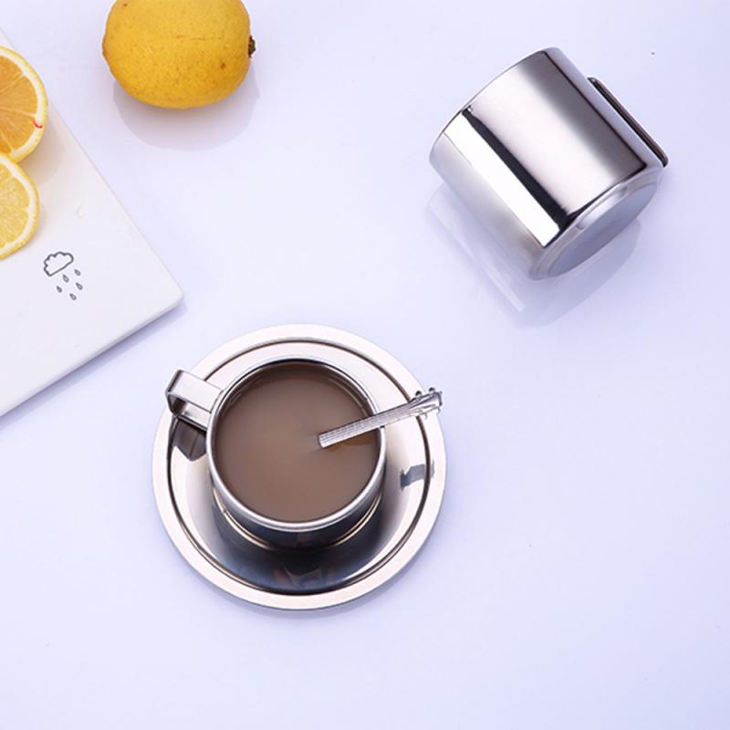 Taza de café de acero inoxidable 304, tazas antiescaldaduras de doble capa para beber/cerveza/agua/té/leche Anti caída botella Tumbler de viaje de Metal