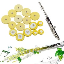 16 stks/set Fluit Klarinet Sleutel Pads Musical Muziek Vervanging Faux Lederen Kussen Wind Instrument Accessoire Fluit Pads