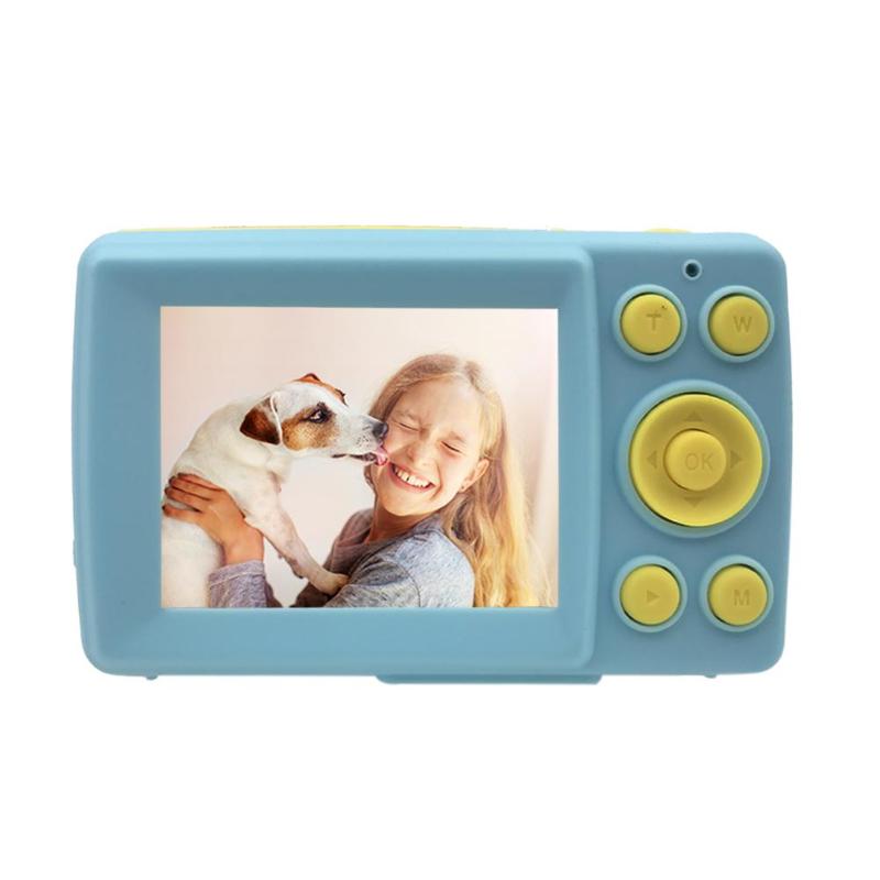 2 tommer hd display skærm digitalkamera legetøj børn 32g kort 1600w videoopløsning automatisk skyde kameraer børn foto rekvisitter: Blå