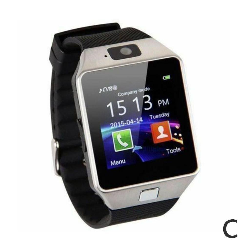 Dz09 skærm smart ur med kamera bluetooth armbåndsur understøttes sprog android til ios sim smartwatch multikort telefoner  z6 r 0: Guldbrun