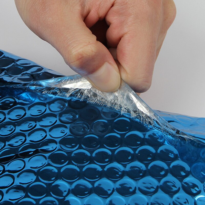 50Pcs Bubble Mailers Blue Aluminized Film Bubble Envelopes Thicken Bags With Bubble Waterproof Bags 15x13cm/18x23cm