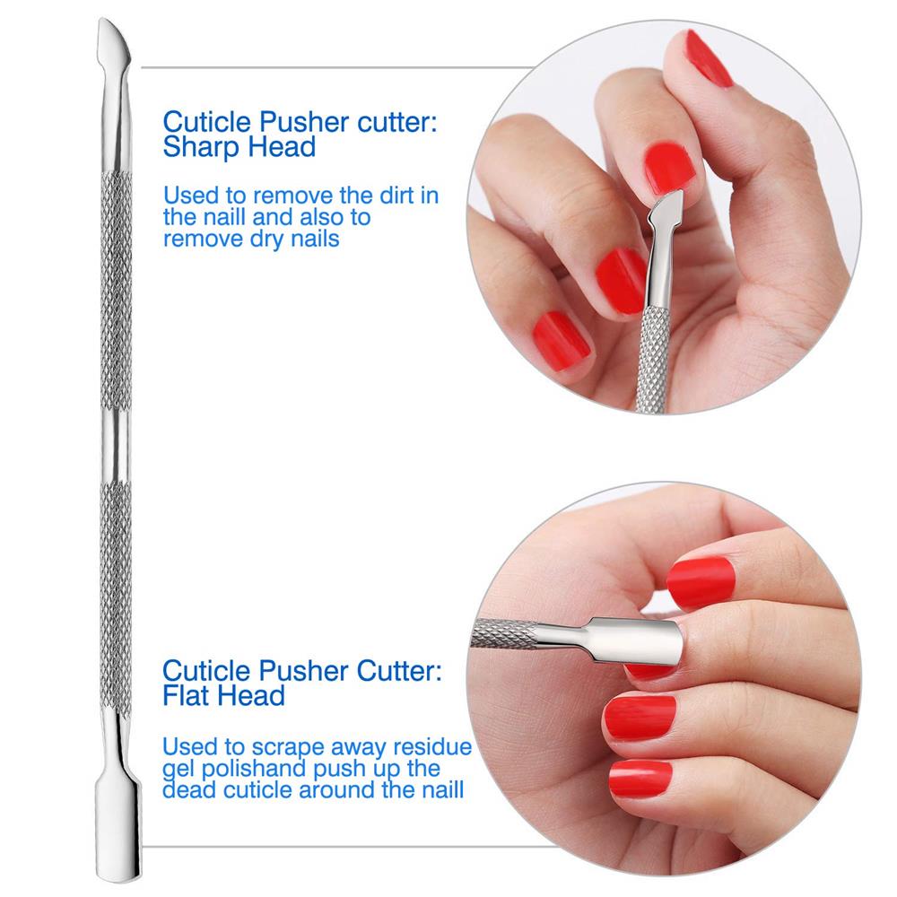 Nails Cuticle Pusher Finger Dead Skin Remover Nail Nippers Cutter for Manicure Pedicure Accessories Art Tools Sets