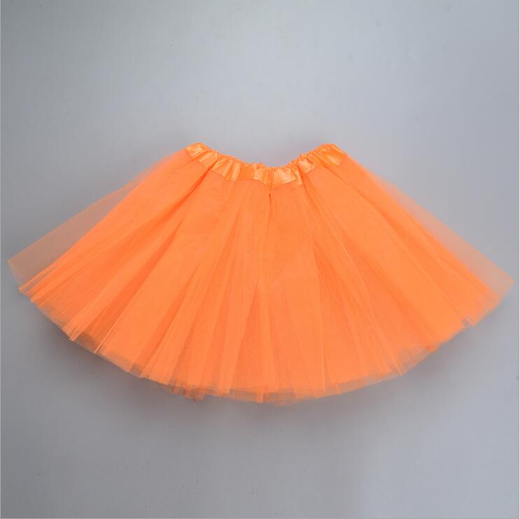 Kinderen baby oranje tutu rok voor meisjes 3 lagen tule pettiskirt dans ballet tutu halloween tutu