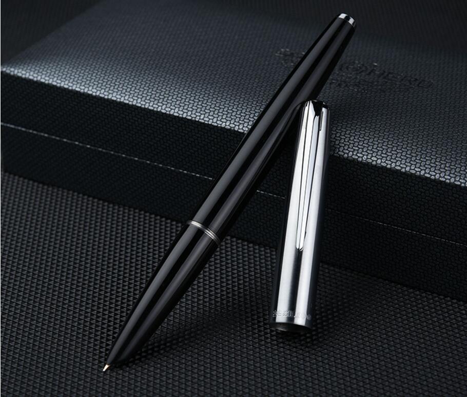 ! Bolígrafo estilográfico Original Hero 100, caja de lujo, , bolígrafo de escritura de negocios de Metal: Black