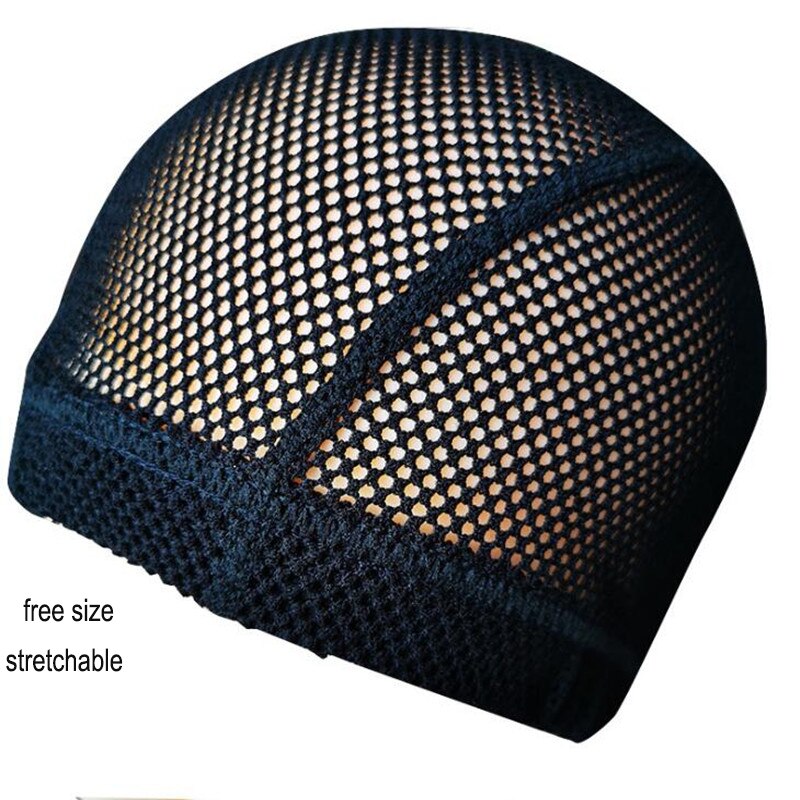 Bonnet de perruque en maille à grand trou, 5 pièces, filet pour cheveux, bonnet en dôme noir pour faire des perruques avec bande élastique