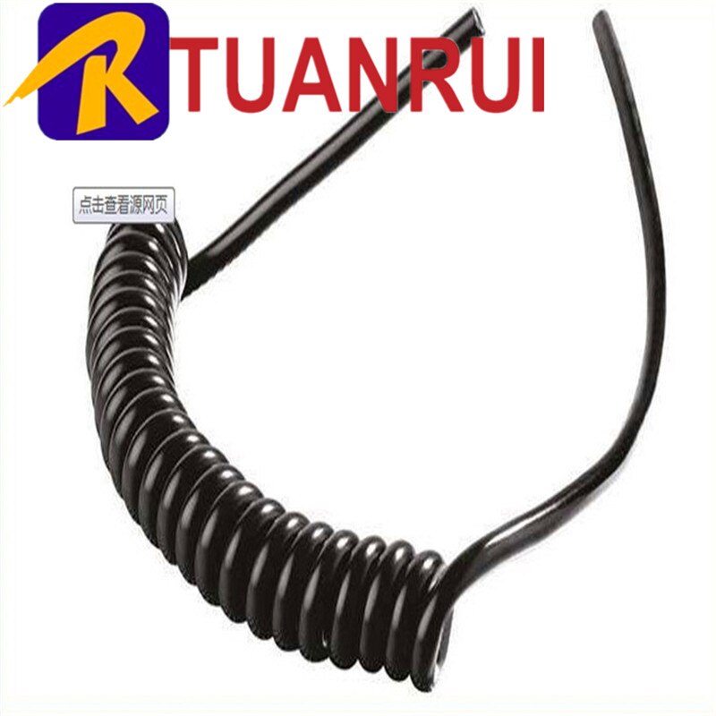 3 Core Spring Wire Spiral Electric Cable 0.5 Square 2.5 m 5 m 7.5 m Black Power Cord Extensible Wire