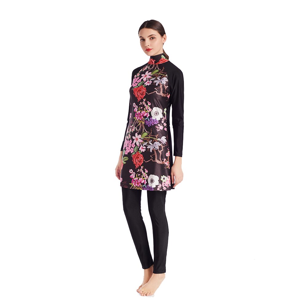 Muslim Swimwear for Women - 3 Piece Modest Burkinis with Hijab - Polyester