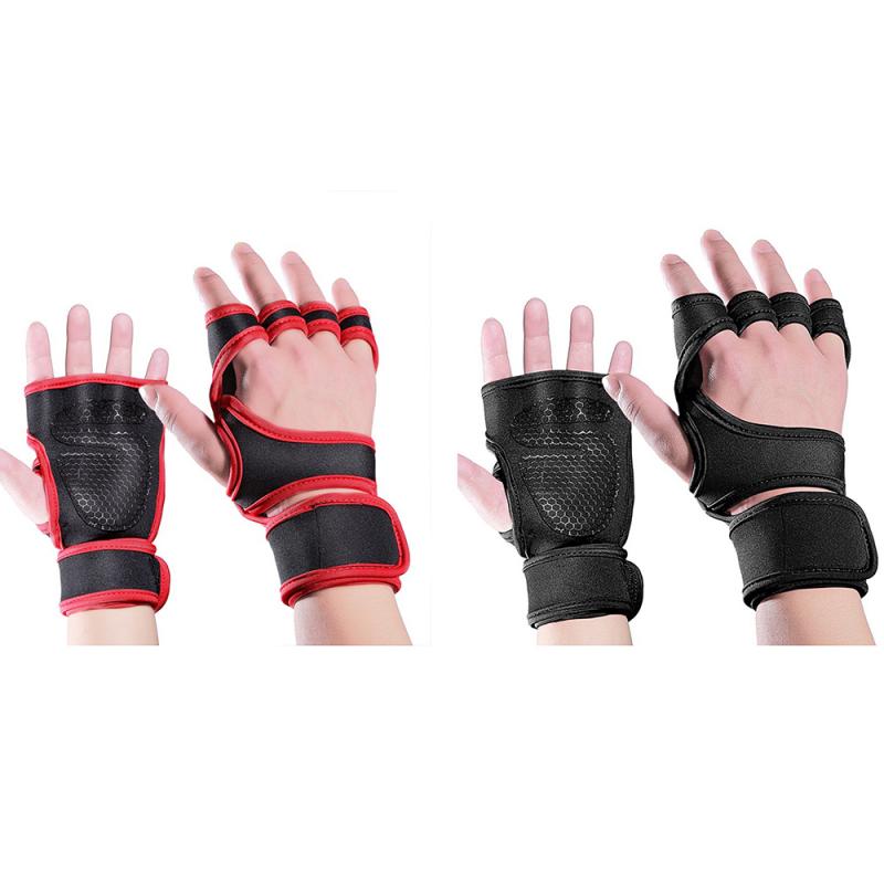 Men Women Weightlifting Breathable Gloves Pressurized Non-slip Half-finger Glove Fitness Cycling Sport Wear-resistant Hand Cover