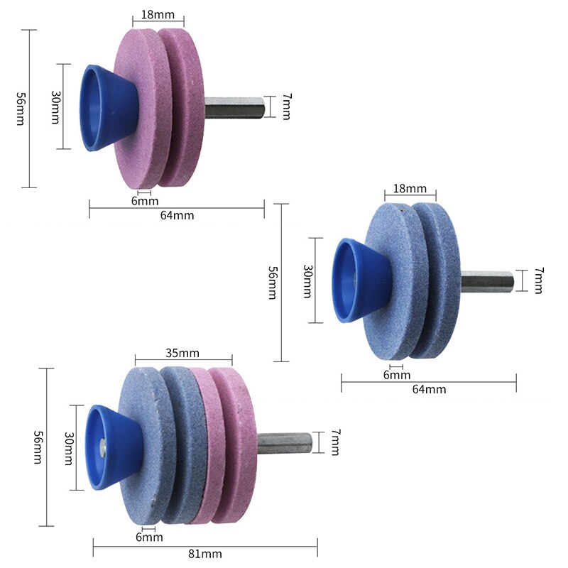 56MM Faster Lawn Mower Sharpener Lawnmower Blade Sharpener Universal Grinding Drill Universal Grinding Drill Cuts