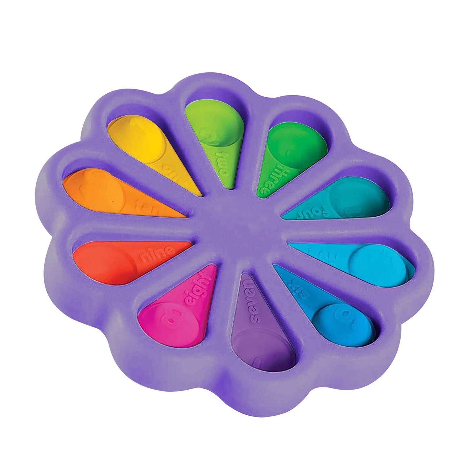 Fidget Simple Dimple Toy Flower Fidget Toys Stress Relief Hand Toys Early Educational for Kids Adults Anxiety Autism Toys 5color: Purple