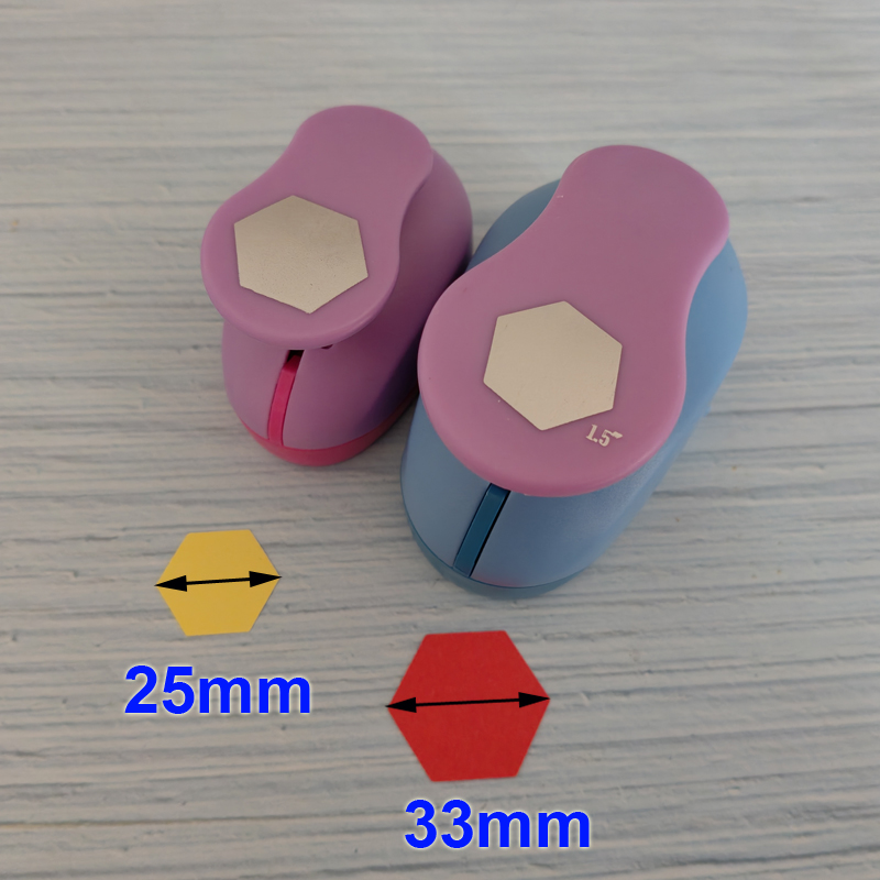 big hexagon shaped save power paper/eva craft punch Scrapbook Handmade punchers DIY hole punches graph puncher: 25mm33mm