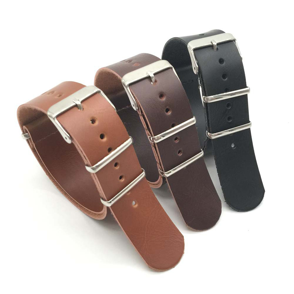 PU Leather Watch Band Metal Buckle Watch Strap Men Women Soft Watches Strap LXH