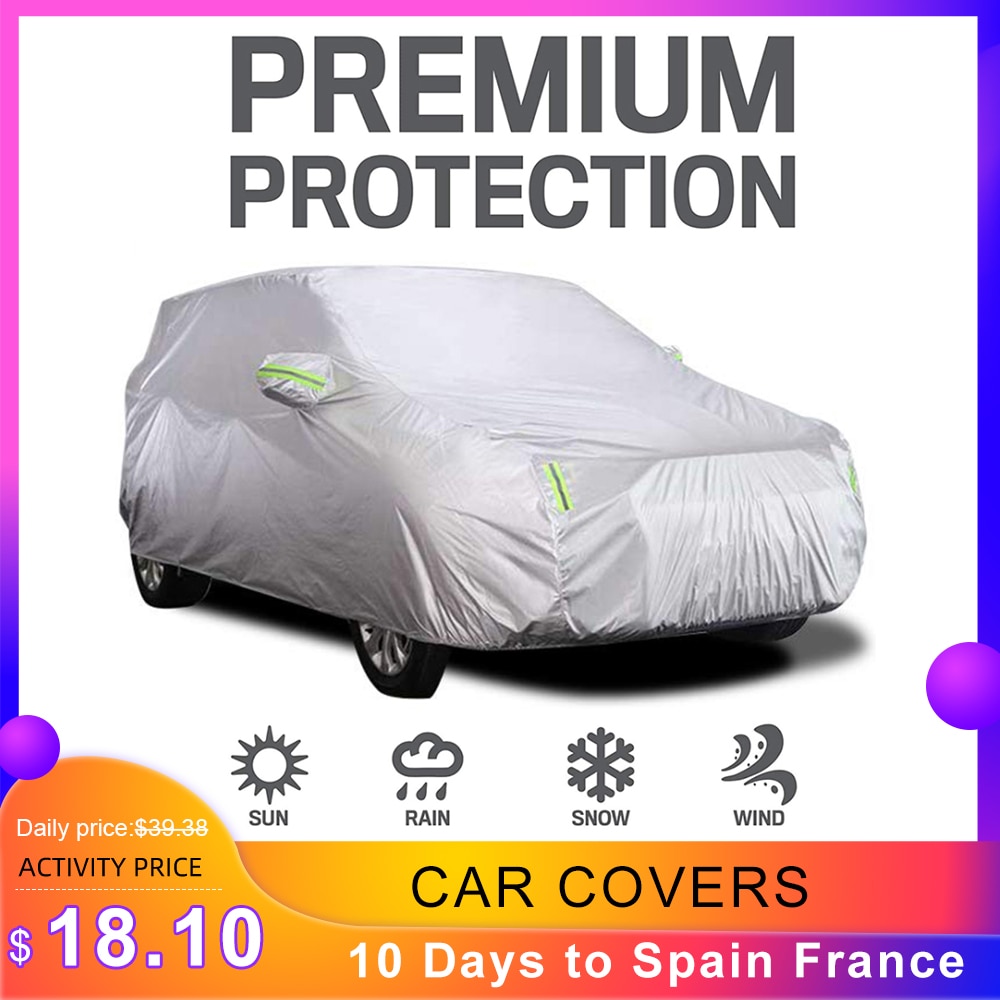 Auto Auto Cover Volledige Covers Met Reflecterende Strip Zonnebrandcrème Bescherming Stofdicht Uv Krasbestendig Voor 4X4/Suv Business auto