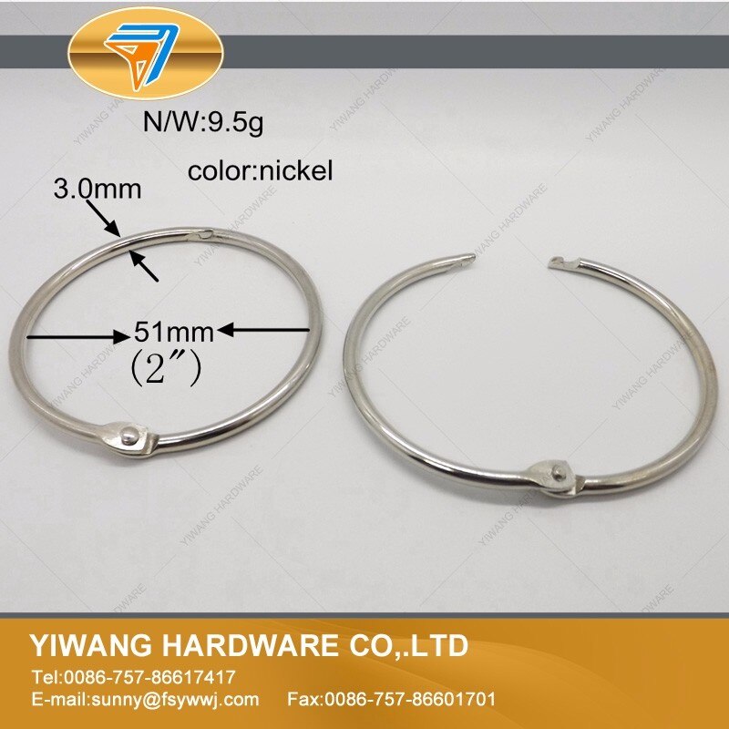 Silver metal Book Binding ring 10pcs/package hanging ring split ring wall calendar circle