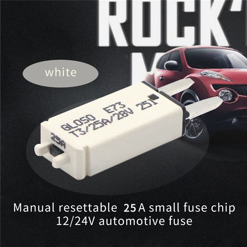 Rückstellbare sicherung Manuell rückstellbare 25A Mini sicherungen 12/24V Automobil sicherungen Motorrad Stiefel Mikro sicherung Auto zubehör